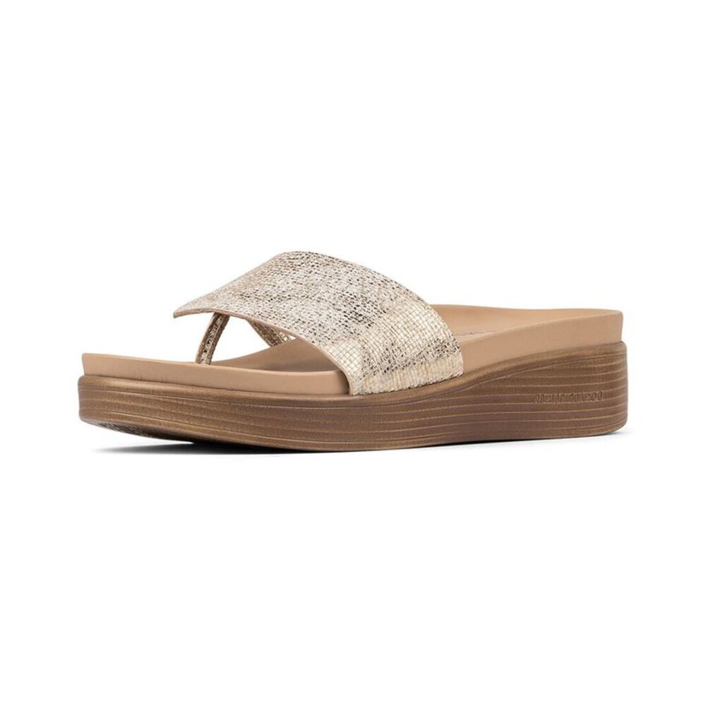 Donald Pliner Fifi Leather Footbed Sandal, Brown - Picture 2 of 5